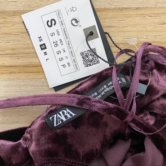 NEW Zara purple velvet minidress - Picture 6 of 8